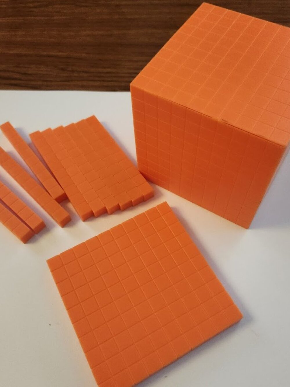 Base Ten Blocks Place Value Addition Subtraction Rods Cube Orange Math Manipulat - Picture 4 of 7